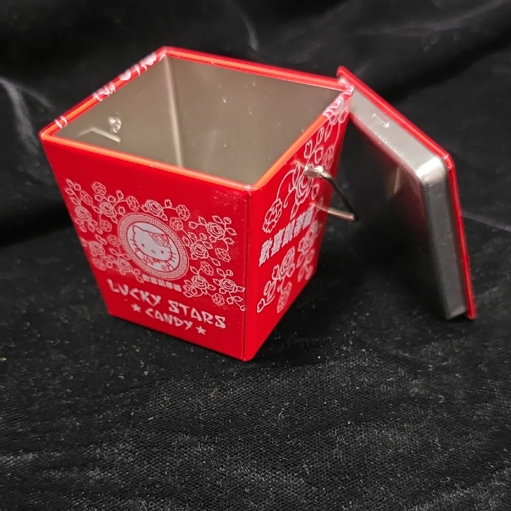 Hello Kitty Lucky Stars Candy Collectible Tin Box, 2 1/8